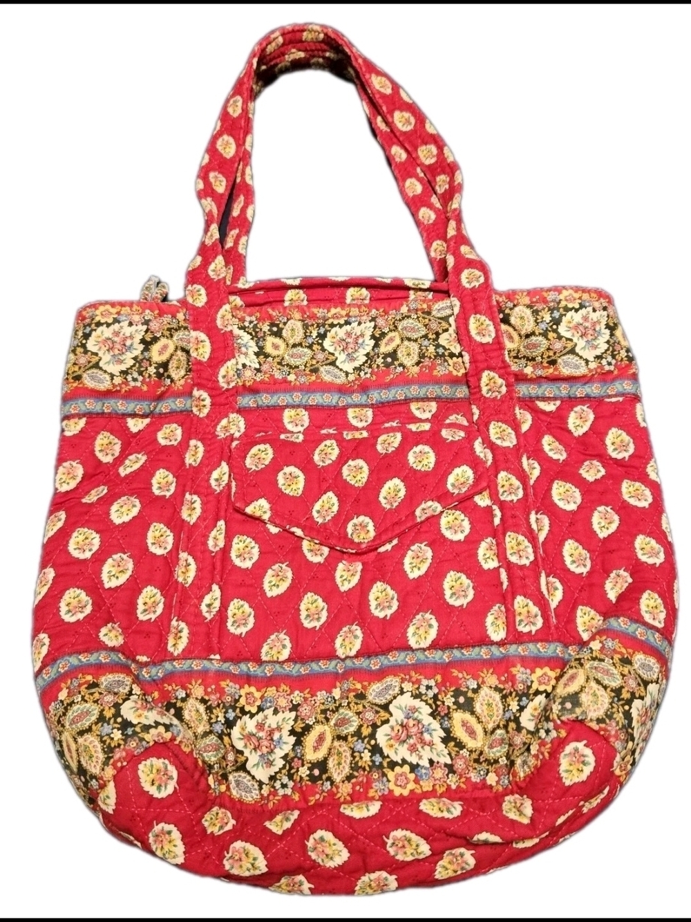 RARE MINT Vintage Vera Bradley "Red Leaf" Small Villager Tote - 1997 Retired